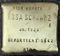Stolperstein für Rosa Schwarz (Aachener Straße 28)