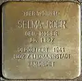 Stolperstein für Selma Roer (Moltkestraße 8)