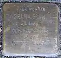 Stolperstein für Selma Sinn (Sachsenring 29)