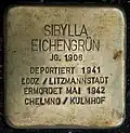 Stolperstein für Sibylla Eichengrün (Richard-Wagner-Straße 49)