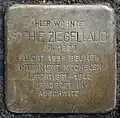 Stolperstein für Sophie Ziegellaub (Thieboldsgasse 102)