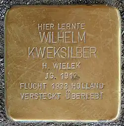 Stolperstein für Wilhelm Kweksilber (Severinstraße 241)
