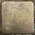Stolperstein für Willi Chocinski (Alexianerstraße 3)