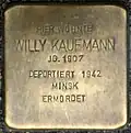 Stolperstein für Willy Kaufmann (Großer Griechenmarkt 75)