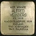 Stolperstein für Alfred Weinberg (Aachener Straße 399)