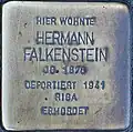 Stolperstein für Hermann Falkenstein (Blaubach 67)
