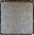 Stolperstein für Channa Mantel (Fleischmengergasse 26)