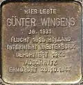 Stolperstein für Günter Wingens (Dasselstraße 22)