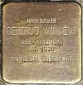Stolperstein für Gertrud Wingens (Dasselstraße 22)