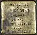 Stolperstein für Dora Sonn (Brüsseler Straße 4)