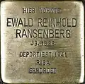 Stolperstein für Ewald Reinhold Ransenberg (Eifelstraße 6)