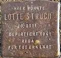 Stolperstein für Lotte Struch (Görresstraße 15)