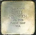 Stolperstein für Willi Helmreich (Gladbacher Straße 19)