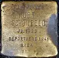 Stolperstein für Kurt Schönfeld (Heinsbergstraße 22)