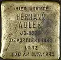 Stolperstein für Hermann_ Adler (Brüsseler Straße 4)