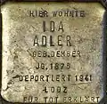Stolperstein für Ida Adler (Brüsseler Straße 4)