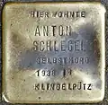Stolperstein für Anton Schlegel (Kurfürstenstraße 9)