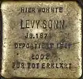 Stolperstein für Levy Sonn (Brüsseler Straße 4)