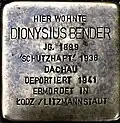 Stolperstein für Dionysius Bender (Lungengasse 43)