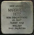Stolperstein für Herta Gabriele Tietz (Parkstraße 61)
