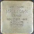 Stolperstein für Mirjam Cahn (Roonstraße 1)