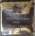 Stolperstein für Rudolf Nethe (Alteburger Straße 11)