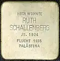 Stolperstein für Ruth Schallenberg (Joseph-Stelzmann-Straße 62)