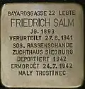 Stolperstein für Friedrich Salm (Bayardsgasse 22)
