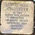 Stolperstein für Leopold Wolf Königshöfer (Dasselstraße 77)