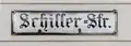Straßenschild Schillerstraße