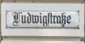 Straßenschild Ludwigstraße