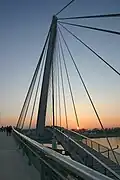 Die Passerelle des Deux Rives am Abend