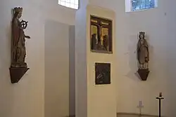 Tabernakelstele, heilige Katharina und heilige Barbara