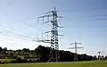 Anlage 4508, Mast 1224 bei Rommelsbach. Ein 380-kV-Stromkreis zweigt ab zum Umspannwerk Metzingen und Wendlingen.