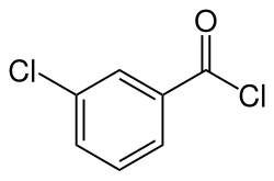 Strukturformel von 3-Chlorbenzoylchlorid