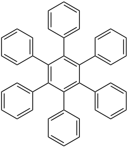 Strukturformel von Hexaphenylbenzol