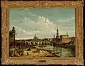Bernardo Bellotto (Atelier): Blick auf Dresden von der rechten Elbseite aus (1748–58)