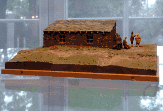 Modell des ersten Bauzustandes, 1868, Urhütte der AV-Hüttenentwicklung, Alpines Museum München