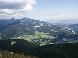 Höhenrücken des Suchet, fotografiert vom Mont d’Or