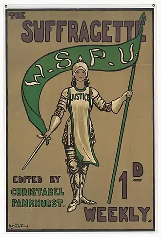 The Suffragette, Werbeplakat von Hilda Dallas, 1912