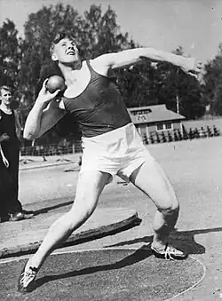 Sulo Bärlund, Olympiazweiter von 1936 und EM-Vierter von 1938, erreichte Platz&nbsp;sechs