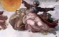 Die Erschaffung der Sonne, des Mondes und der Pflanzen, Michelangelo, 1512 (Ausschnitt)
