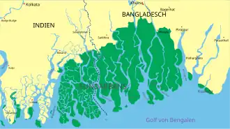 Karte der Sundarbans