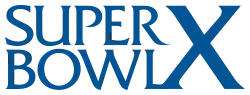 Logo des Super Bowl X