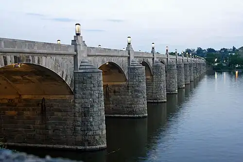 Heutige Bogenbrücke der Ost-Seite