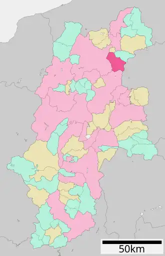 Lage Suzakas in der Präfektur