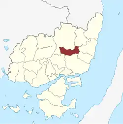 Lage des Brudager Sogn in der Svendborg Kommune