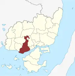 Lage des Egense Sogn in der Svendborg Kommune