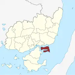 Lage des Thurø Sogn in der Svendborg Kommune