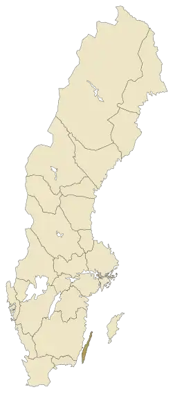 Lage von Öland in Schweden